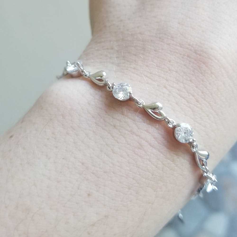 Heart and Diamond Bracelet